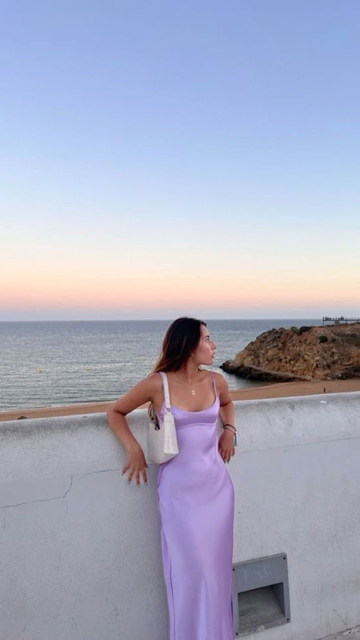 Straps Backless Party Dress Long Purple Prom Dress HZ1023